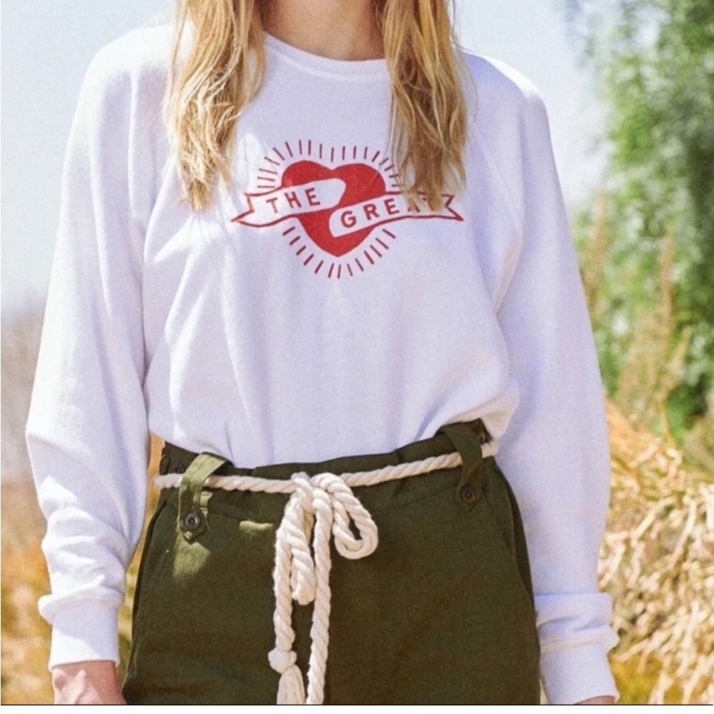 The Great. Los Angeles Shrunken Heart Graphic Sweatshirt 3/L